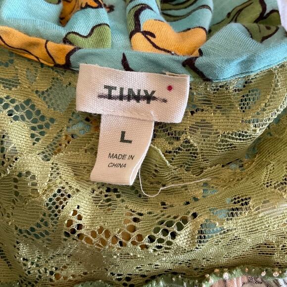 ANTHROPOLOGIE TINY BRAND Long sleeve v-neck wrap look blouse boho retro 70’s L - Picture 3 of 15